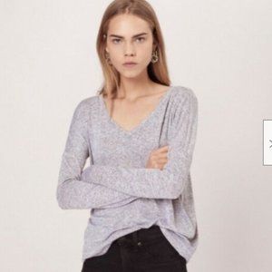 rag & bone Theo Heathered Gray Top - S